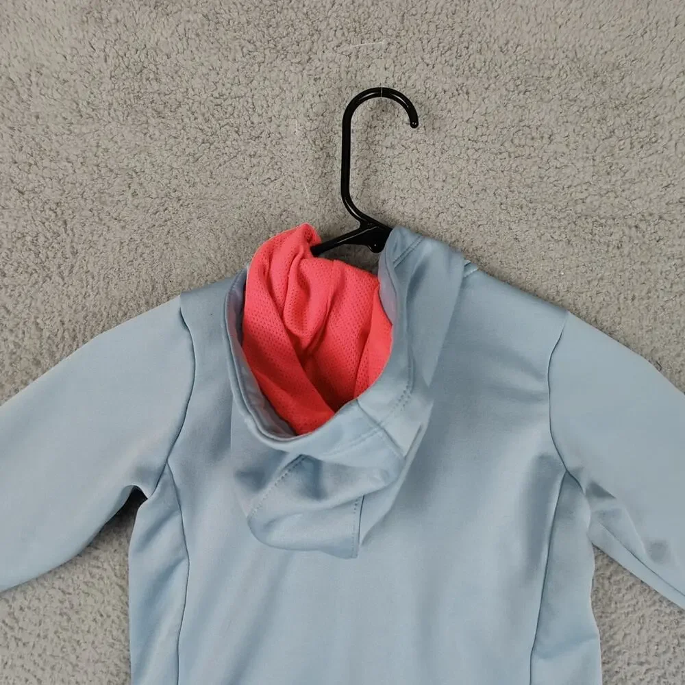 Nike Hoodie Grey Blue 6X Full Zip Long Sleeve Shacket Hooded Sweater Dri fit